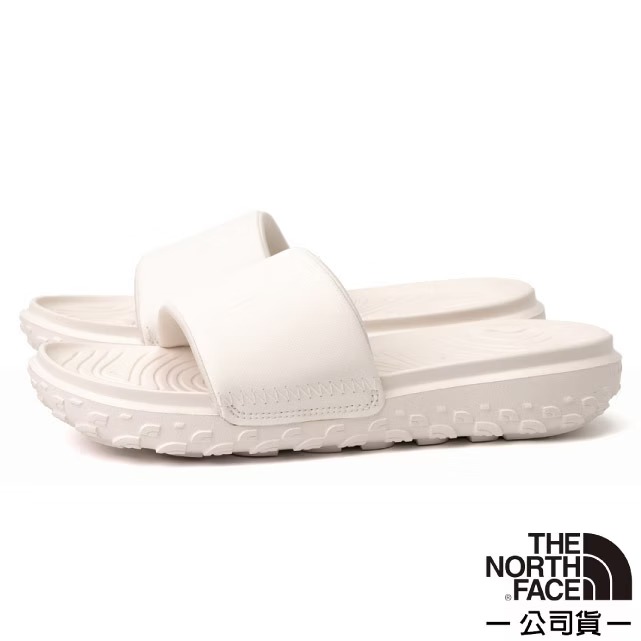 【The North Face】女 NEVER STOP CUSH SLIDE LOGO輕便拖鞋/8A99-WID 米白✿30E010
